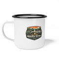 Wells Gray Overlander Enamel Camp Cup - Retro Adventure Truck Logo